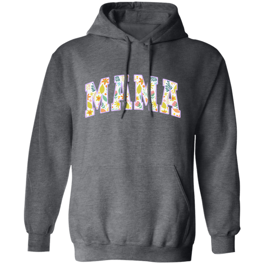 Mama Gift, Floral Mama, Mama Varsity, Mama Design, Mother's Day-purple Pullover Hoodie