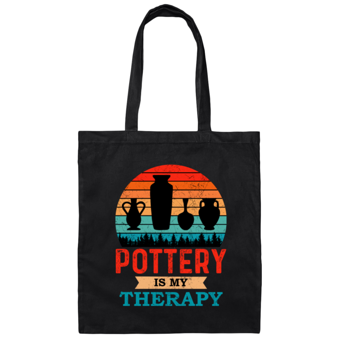 Love Pottery Gift Pottery Is My Therapy Pottery Lover Gift Canvas Tote Bag