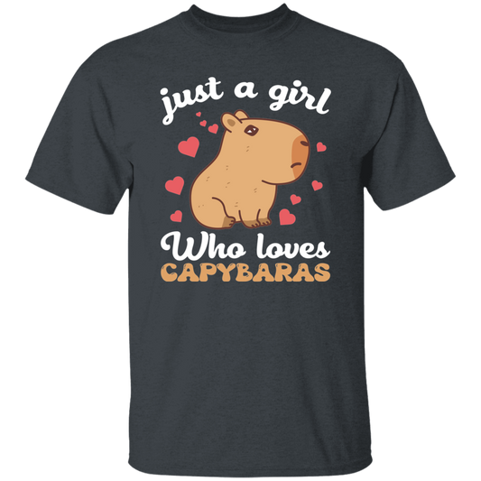 Just A Girl Who Loves Capybaras, Cute Funny Capybaras Unisex T-Shirt