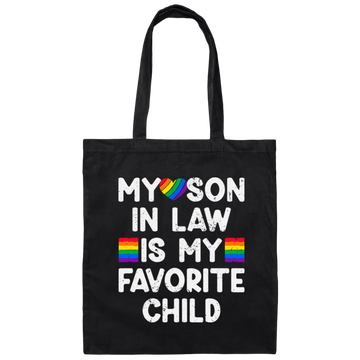 My Son In Law Is My Favorite Child, My Gay Son In Law Gift Canvas Tote Bag
