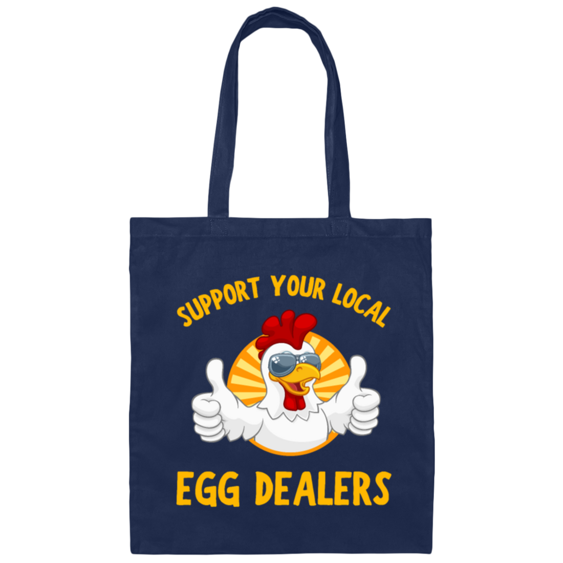Chicken Gift, Support Your Local Egg Dealers, Retro Chicken Gift, Best Chicken Gift Canvas Tote Bag