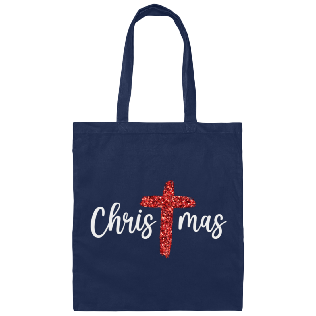 Red Glitter Christmas, Pastor Gift, Merry Christmas, Red Christian, Trendy Chrismas Canvas Tote Bag