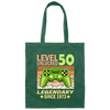 Birthday Gift 50th Unlocked Level 50 Legendary Since1973 Canvas Tote Bag