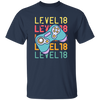 Gamer, Level 18 Up, 18th Birthday, Play Station, Game Player Unisex T-Shirt