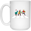 Merry Xmas, Happy Man Cross The Road, Cross On A Street White Mug