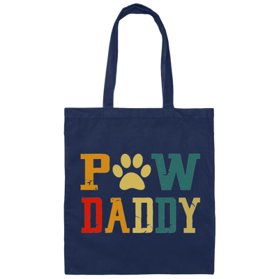 Vintage Grand Paw Dog Lover Grandpaw Grandpa Canvas Tote Bag