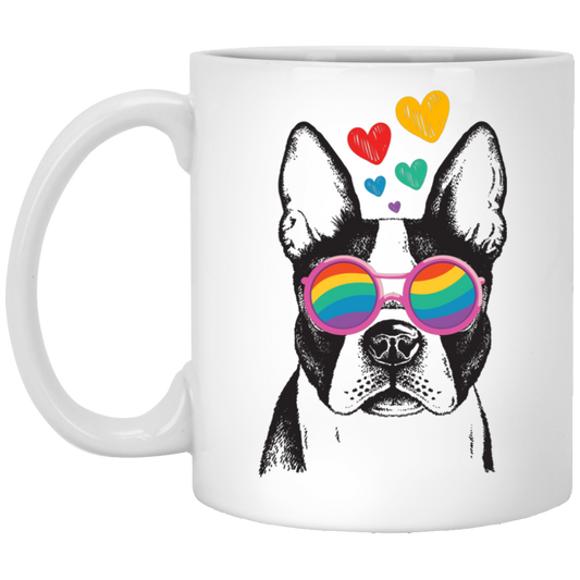 I Love Dog, Love my Dog, Best Dog Ever, LGBT Dog White Mug