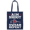 Aim Shoot Swear Repeat, Billiard Lover, Love Billiard Canvas Tote Bag