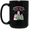 North Pole, Christmas Tree Farm Always Fresh, Merry Xmas, Warm Wishes Black Mug