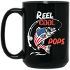 Reel Cool Pops, Love To Go Fishing, Love Fish, American Fish Gift Black Mug