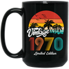 Vintage 1970, 1970 Birthday, 1970 Limited Edition, 1970 Retro Black Mug