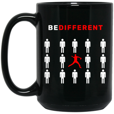 Baseball Lover, Be Different, Baseball Pitcher, Different Gift, Love Different Black Mug