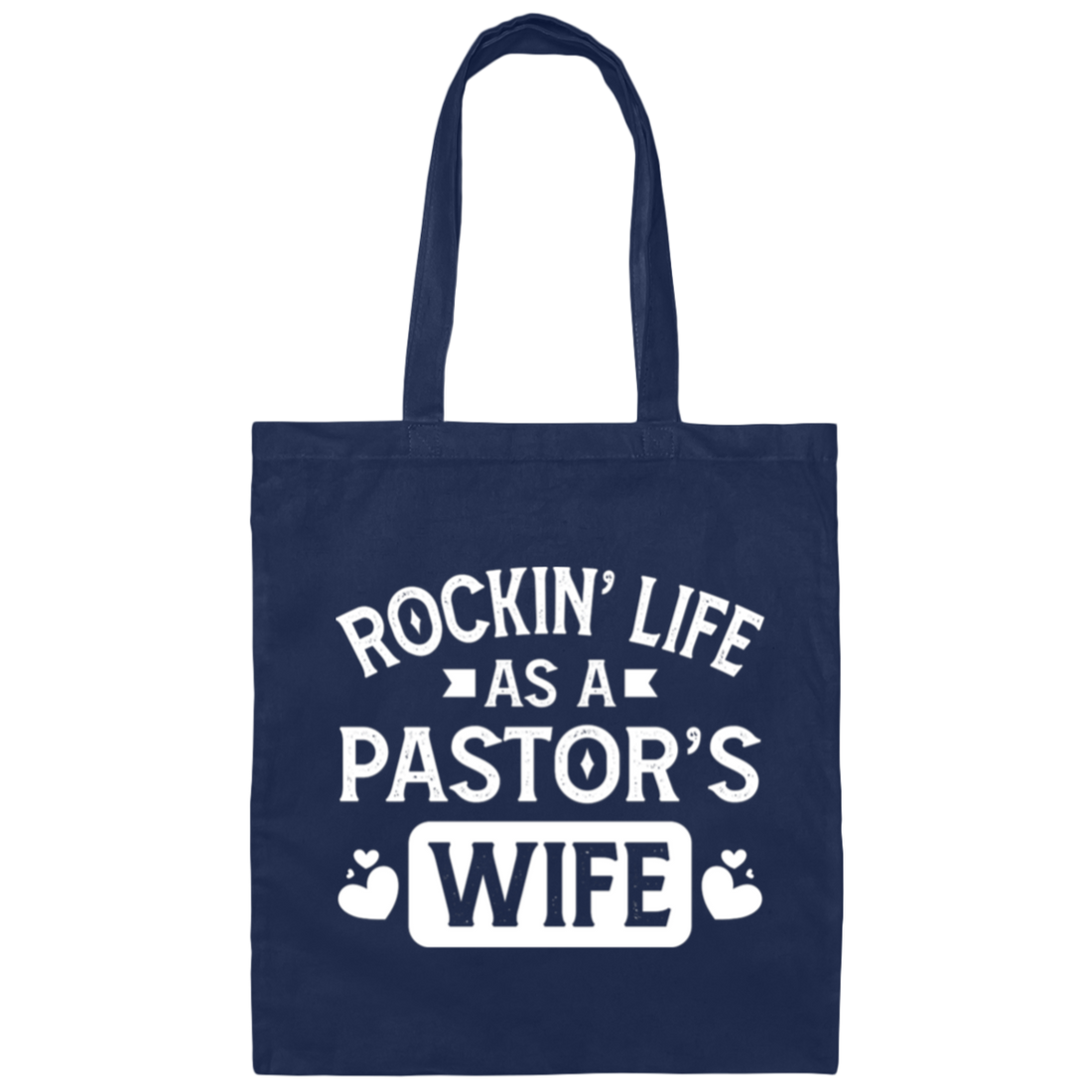 Rocking Life As A Pastor's Wife, Pastor Retro Canvas Tote Bag