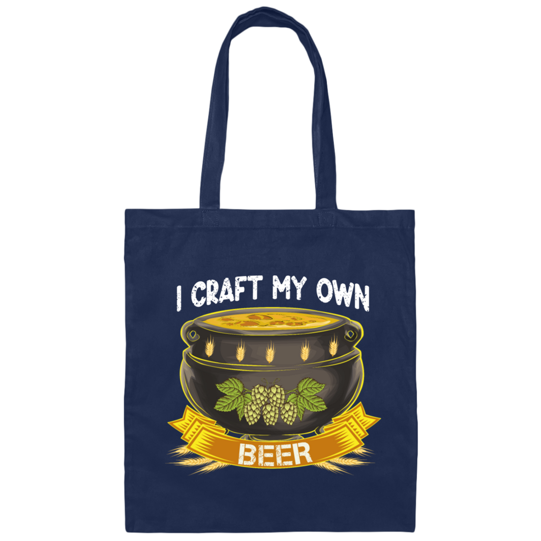 Beer Lover Gift, I Craft My Own Beer In Magical Cauldron Canvas Tote Bag