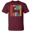 Featuring A Vintage Style, Weimaraner Retro 1970's, Dog Silhouette Cracked Unisex T-Shirt