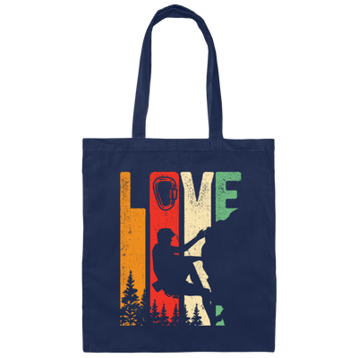 Retro Cool Rock Climbing, Mountain Climbing Tools Canvas Tote Bag