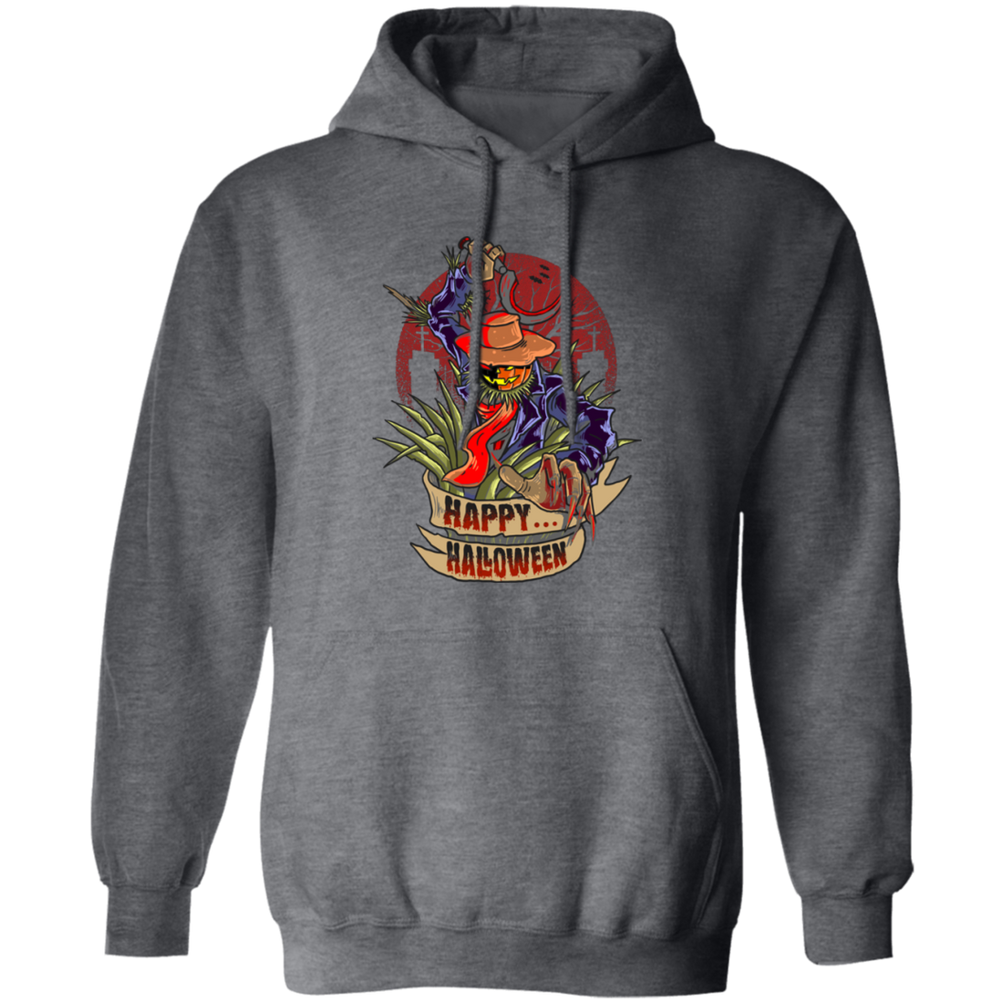 Happy Halloween, Horror Man, Horror Night Pullover Hoodie
