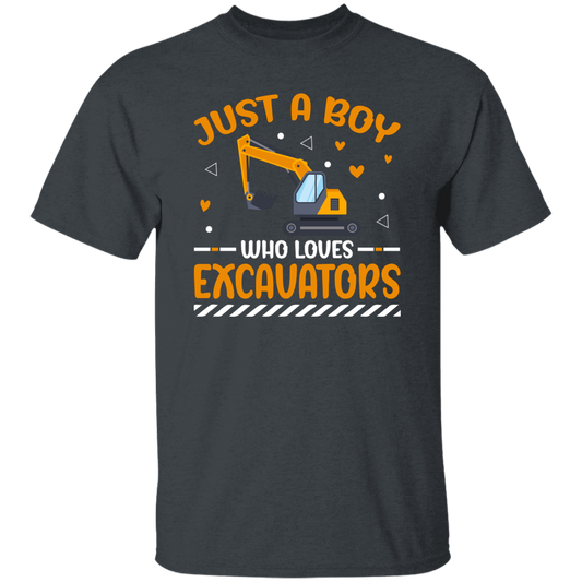 Just A Boy Who Loves Excavators, Excavator Driver Unisex T-Shirt