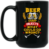 Win The Game, Axe Object, Beer And Sharp, Gift For Winner Black Mug