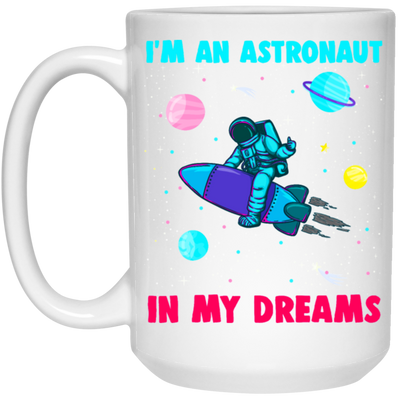 Astronaut In Space Shuttle Rocket, Galaxy Orbit Saturn, Love Galaxy White Mug