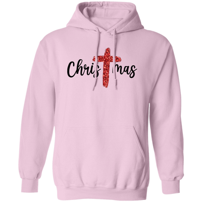 Red Glitter Christmas, Red Christian, Pastor Gift, Merry Christmas, Trendy Chrismas Pullover Hoodie