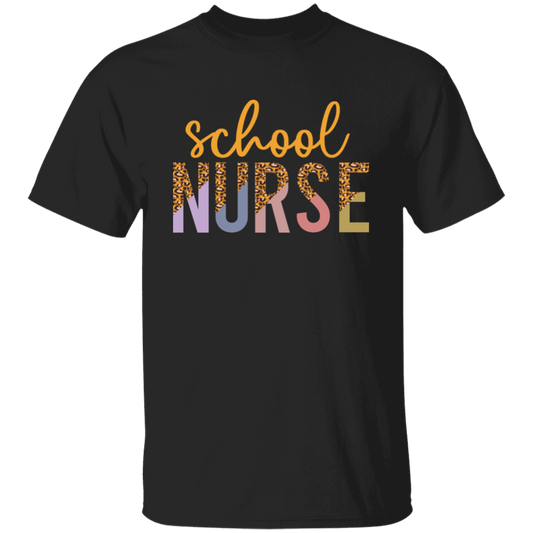 School Nurse, Leopard Nurse, Love Nurse, Leopard School Unisex T-Shirt