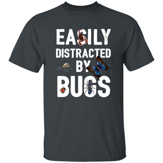 Easily Distracted By Bugs, Butterfly And Spiders Unisex T-Shirt