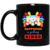 Happiness Is Yelling Bingo, Congratulation Bingo, Yelling Bingo Black Mug