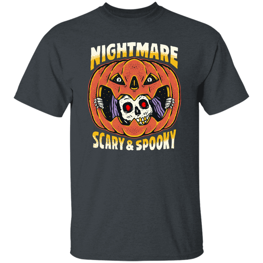 Nightmare Scary And Spooky, Skeleton Into Pumpkin Unisex T-Shirt