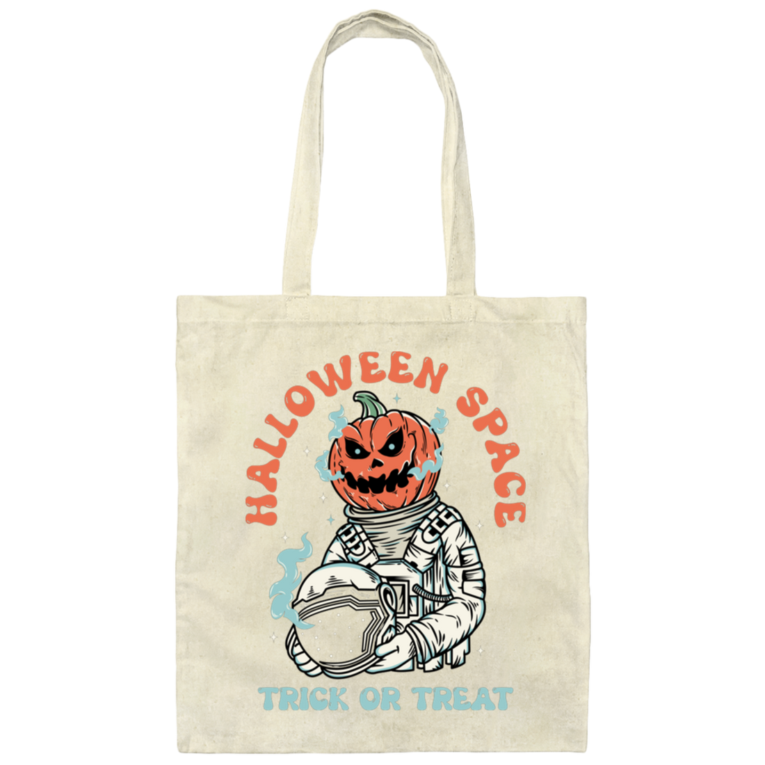 Halloween Space, Trick Or Treat, Astronaut Halloween Canvas Tote Bag
