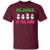 Rejoice In The Lord, Love Snowman, Four Snowman, Set Of Snowman, Merry Christmas, Trendy Christmas Unisex T-Shirt