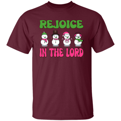 Rejoice In The Lord, Love Snowman, Four Snowman, Set Of Snowman, Merry Christmas, Trendy Christmas Unisex T-Shirt