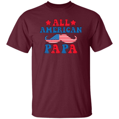 Papa, Father's Day, American Papa, Beard American Dad Unisex T-Shirt