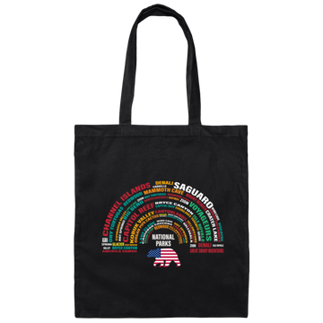 US Gift, Love National Parks, Denali National Park, Love Denali Parks Canvas Tote Bag