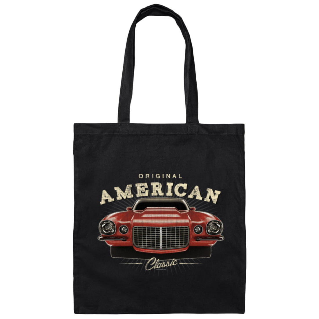 Muscle Car Vintage Red Classic Chevrolet Camaro Canvas Tote Bag