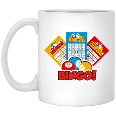 My Lucky Ticket, Lucky Prize, Holler For Bingo, Love Bingo White Mug