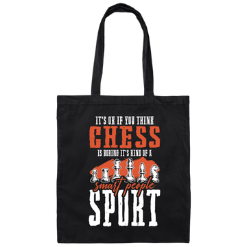 Chess Sport Game, Chess Piece Funny Canvas Tote Bag