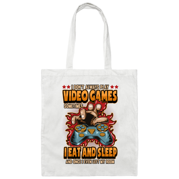 Gamer Video Games Controller Funny Gift Canvas Tote Bag