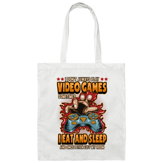 Gamer Video Games Controller Funny Gift Canvas Tote Bag