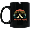 Camping Squad, Nature Lovers, Best Of Camping, Retro Camper Lover Black Mug