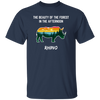 The Beauty Of Forest In The Afternoon Is Rhino, Retro Rhino Unisex T-Shirt