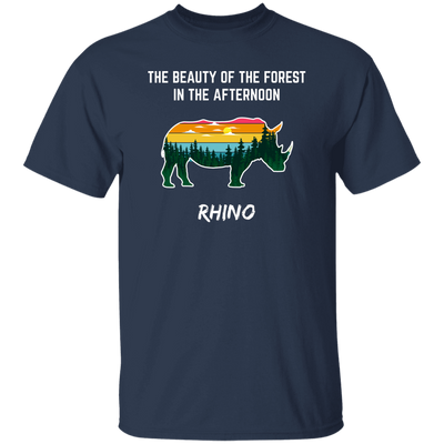 The Beauty Of Forest In The Afternoon Is Rhino, Retro Rhino Unisex T-Shirt