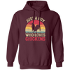 Just A Boy Who Loves Chickens, Retro Chicken Lover Pullover Hoodie