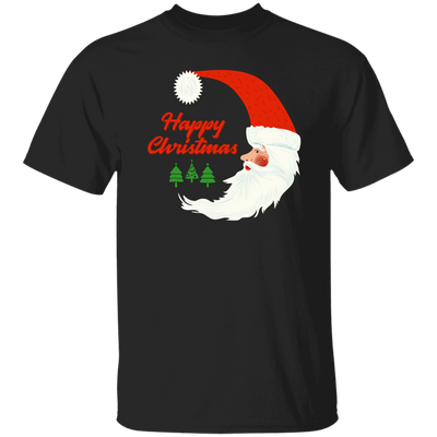 Happy Christmas, Santa In Moon, Christmas Tree, Merry Christmas, Trendy Christmas Unisex T-Shirt