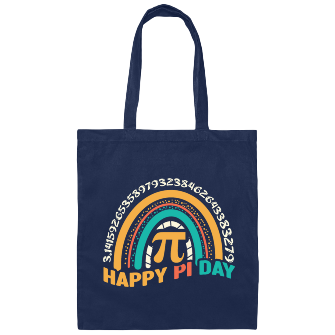 Math Lover, Happy Pi Day, Pi Love Gift, Retro Pi Gift Lover Canvas Tote Bag