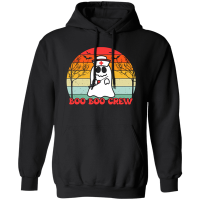 Boo Boo Crew, Boo Halloween, Retro Halloween Pullover Hoodie