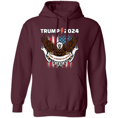 Trump 2024, Take American Back, Pro Trump, Trump Fan Pullover Hoodie