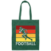 Run For American Football, Retro Football, Football Team Classic Canvas Tote Bag