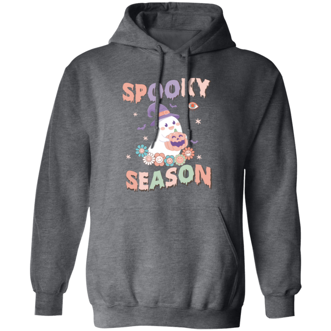 Spooky Season, Happy Halloween, Cute Boo Pullover Hoodie