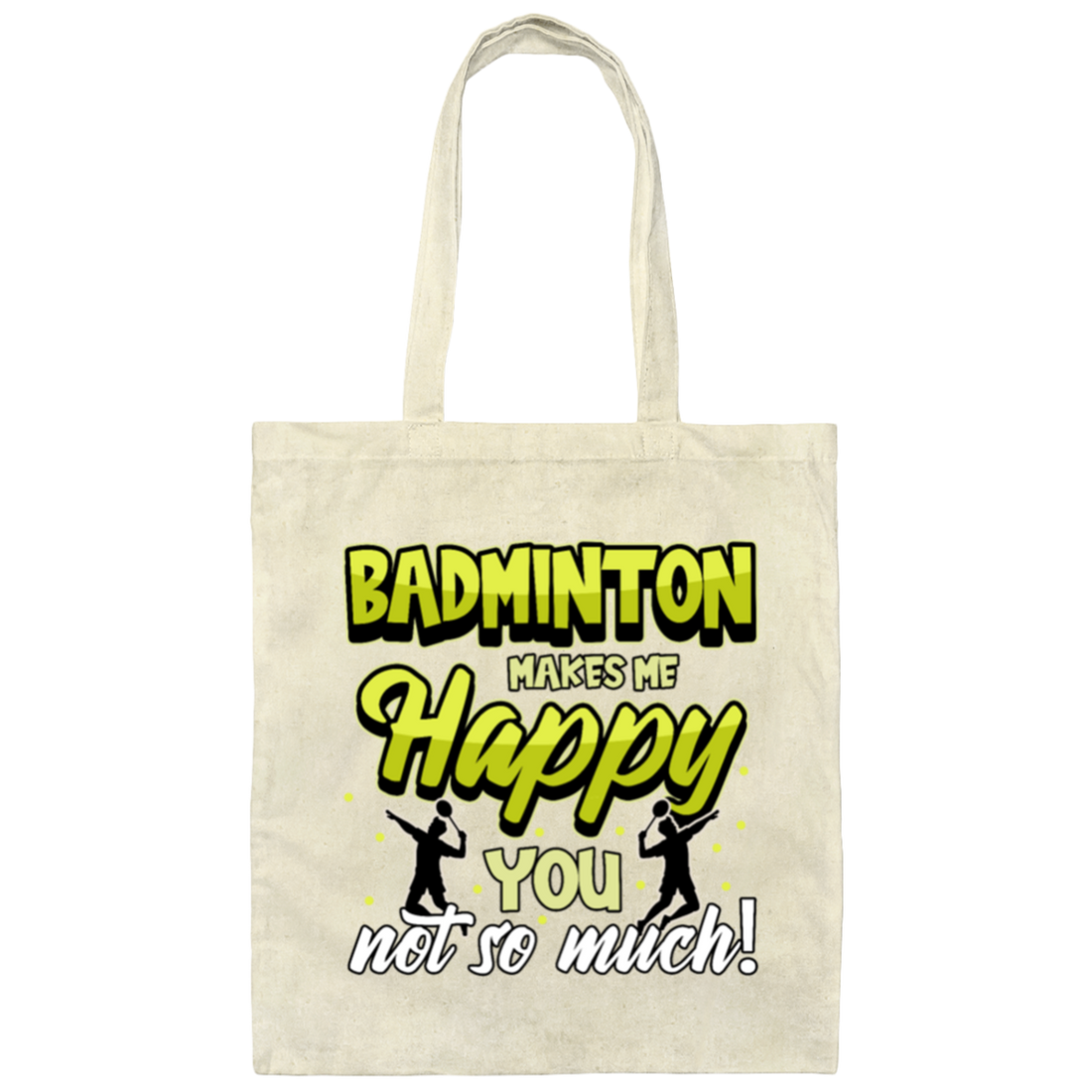 Badminton Love, Shuttlecock Racket Sport Hobby Gift Canvas Tote Bag